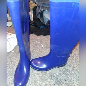 Coach "Lori" Rain boots Blue / Super Cute!